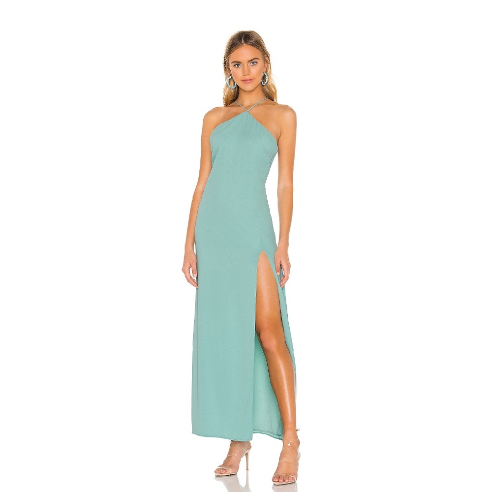 NEW Superdown Caroline Maxi Dress Sage Blue M68